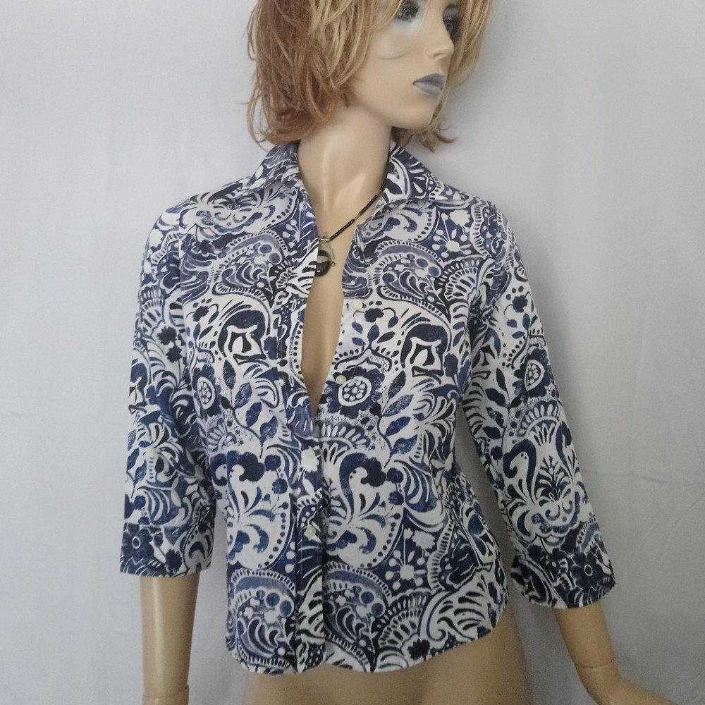 LAUREN RALPH LAUREN Sz P/P Paisley Design Shirt